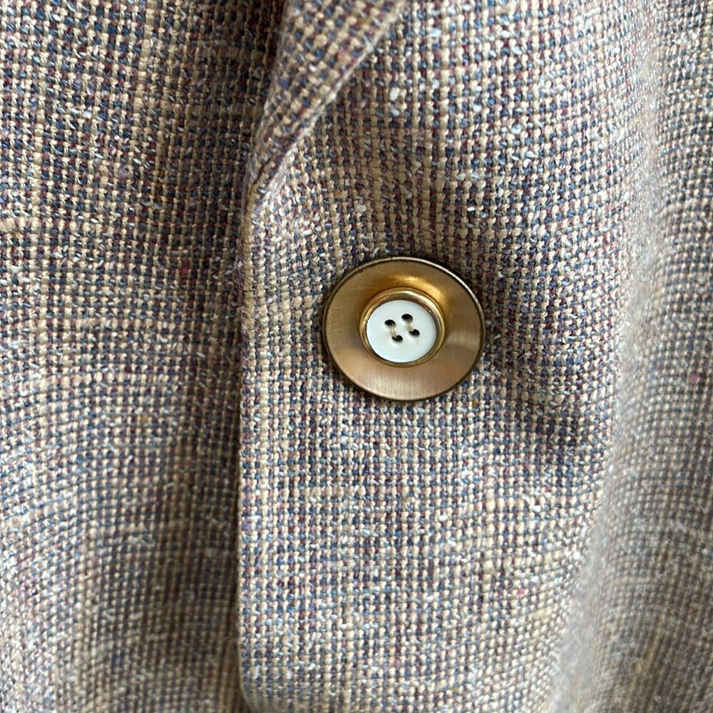 VINTAGE BOHO COTTAGE CORE UPCYCLED TWEED BLAZER - Picture 11 of 12